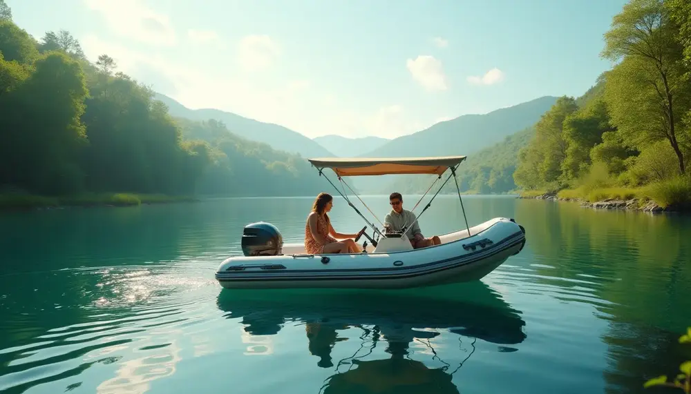 Schlauchboot mit Motor und Verdeck: Schutz und Komfort vereint